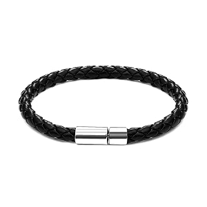youbella bracelets for men and boys black leather bracelet for men  european hot retro style leather band bracelets for men  birthday gift for men and boys anniversary gift for husband