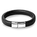 YouBella Bracelets for Men and Boys Black Leather Bracelet for Men | European Hot Retro Style Leather Band Bracelets for Men | Birthday Gift for Men and Boys Anniversary Gift for Husband