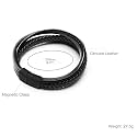 YouBella Bracelets for Men and Boys Black Leather Bracelet for Men | European Hot Retro Style Leather Band Bracelets for Men | Birthday Gift for Men and Boys Anniversary Gift for Husband
