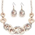 YouBella Jewellery Sets for Women Crystal Studded Necklace Jewellery set Bracelet with Earrings For Girls/Women