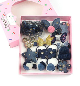 youbella stylish latest design hair jewellery hair accessory set blue
