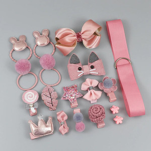 youbella stylish latest design jewellery hair accessory set pink