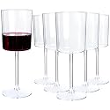 YOUBET 36Pack Plastic Wine Glasses - 10 oz Clear Disposable Wine Cups