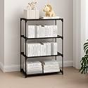 YouCopia 4 Tier Book Self Portable Book Shelf, Kids Books Racks for Home Plastic, Bookshelf for Home, Book Shelves, Storage Container, Book Rack for Study Room/Library/Bedroom (Blue)