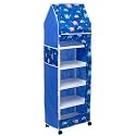 YouCopia Baby Wardrobe for Clothes - Kids Wardrobe/almirah - Rack fot Storage Multipurpose - 6 Shelves - Plastic almirah/Wardrobe-Cupboard for Bedroom Blue-Elephant