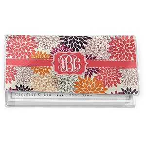 youcustomizeit personalized mums flower vinyl checkbook cover multi one size monogram
