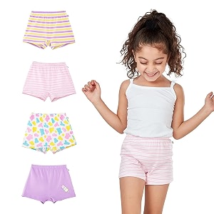 yougotplanb cotton boxers for girls  ages 2-16 years  relaxed fit  gentle elastic waistbands  breathable amp tagless
