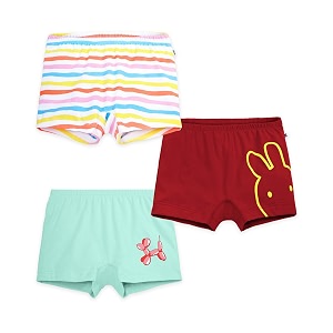 yougotplanb cotton boxers for girls  ages 2-16 years  relaxed fit  gentle elastic waistbands  breathable amp tagless