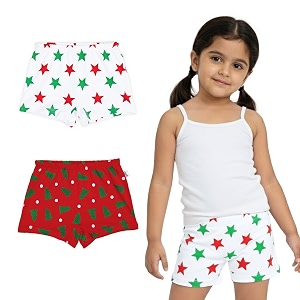 yougotplanb cotton boxers for girls  ages 2-16 years  relaxed fit  gentle elastic waistbands  breathable amp tagless