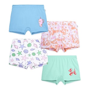 yougotplanb cotton boxers for girls  ages 2-16 years  relaxed fit  gentle elastic waistbands  breathable amp tagless