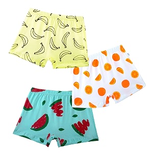 yougotplanb cotton boxers for girls  ages 2-16 years  relaxed fit  gentle elastic waistbands  breathable amp tagless