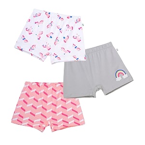 yougotplanb cotton boxers for girls  ages 2-16 years  relaxed fit  gentle elastic waistbands  breathable amp tagless