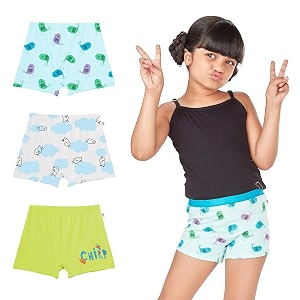 yougotplanb cotton boxers for girls  ages 2-16 years  relaxed fit  gentle elastic waistbands  breathable amp tagless
