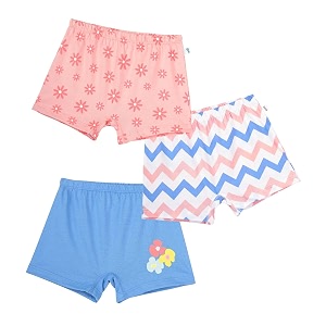 yougotplanb cotton boxers for girls  ages 2-16 years  relaxed fit  gentle elastic waistbands  breathable amp tagless