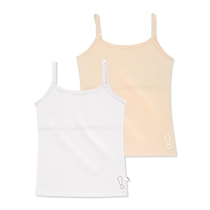 yougotplanb cotton padded camisole  pack of 2  ages 8-16 years  built-in light padding  full coverage  ideal for school