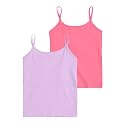 YouGotPlanB Cotton Padded Camisole | Pack of 2 | Ages 8-16 Years | Built-in Light Padding | Full Coverage | Ideal for School
