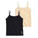 YouGotPlanB Cotton Padded Camisole | Pack of 2 | Ages 8-16 Years | Built-in Light Padding | Full Coverage | Ideal for School