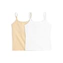 YouGotPlanB Cotton Padded Camisole | Pack of 2 | Ages 8-16 Years | Built-in Light Padding | Full Coverage | Ideal for School