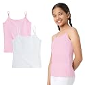 YouGotPlanB Cotton Padded Camisole | Pack of 2 | Ages 8-16 Years | Built-in Light Padding | Full Coverage | Ideal for School