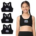 YouGotPlanB Cotton Sports Bra | Ages 8-16 Years | Racerback Style | Non-Padded, Double-Layered for Coverage