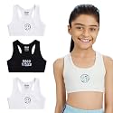 YouGotPlanB Cotton Sports Bra | Ages 8-16 Years | Racerback Style | Non-Padded, Double-Layered for Coverage