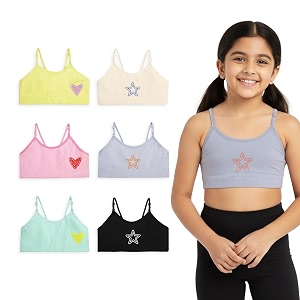 yougotplanb cotton everyday training bra for pre-teen girls  non-padded full coverage adjustable straps for 8-16 years