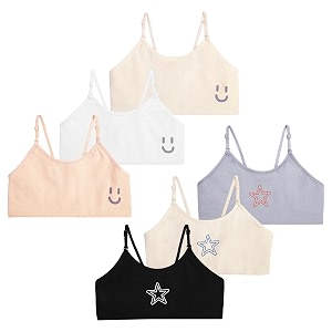 yougotplanb cotton everyday training bra for pre-teen girls  non-padded full coverage adjustable straps for 8-16 years