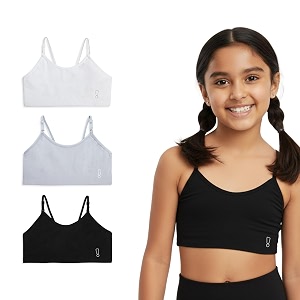 yougotplanb cotton training bra for pre-teen girls  ages 8-16 years  non-padded  full coverage  breathable  best first bra