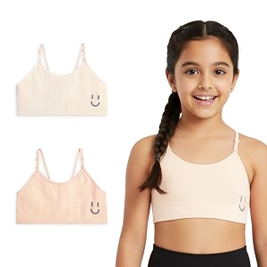 yougotplanb cotton training bra for pre-teen girls  ages 8-16 years  non-padded  full coverage  breathable  best first bra