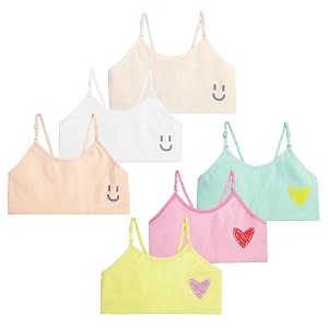 yougotplanb cotton everyday training bra for pre-teen girls  non-padded full coverage adjustable straps for 8-16 years