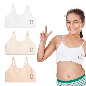 yougotplanb cotton training bra for pre-teen girls  ages 8-16 years  non-padded  full coverage  breathable  best first bra