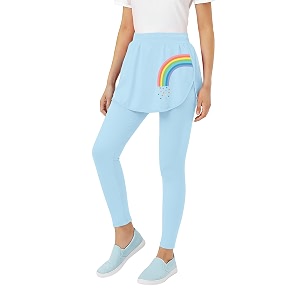 yougotplanb skeggings for girls  pack of 1  2-in-1 skirt with attached leggings  cotton  ages 4-16 years  comfort fit  ideal for sports amp play