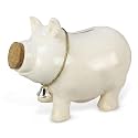 Young's Inc. Ceramic Coin Piggy Bank - Cute Home Decor - Perfect for Kids and Adults - Novelty Gifts for Friends and Family - Piggy