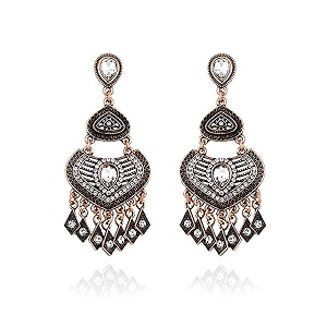 young amp forever gift antique gold danglers earrings for women crystal diamond chandelier earrings for girls
