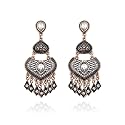 Young &amp; Forever Gift Antique Gold Danglers Earrings for Women Crystal Diamond Chandelier Earrings for Girls