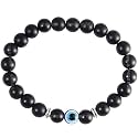 Young &amp; Forever Evil Eye Original Black Tourmaline Beads Nazariya Triple Protection Bead Women Bracelet for Men Nazar Hand Bracelets Accessories Woman Girls