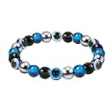 Young &amp; Forever Evil Eye Original Black Tourmaline Beads Nazariya Triple Protection Blue Green Tiger Eye Bead Women Bracelet for Men Nazar Hand Bracelets Accessories Woman Girls