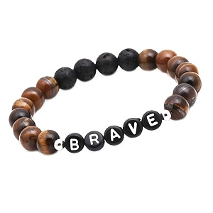 young amp forever natural healing stone beaded bracelet for men amp women  motivational dumbbell fitness amp inspirational word charm elastic stretchy bracelets couple energy beads jewelry pack
