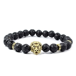 young amp forever alpha domain natural stone beaded bracelet for men - men39s hand kadas amp healing crystal bead bracelets with metallic charms pack of 1