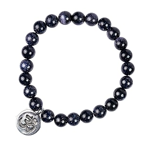 young amp forever gift d39vine lotus lion tiger charm crystal natural stone reiki yoga bracelet for mens women blue sandstone