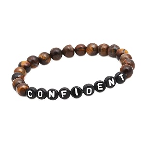 young amp forever natural healing stone beaded bracelet for men amp women  motivational dumbbell fitness amp inspirational word charm elastic stretchy bracelets couple energy beads jewelry pack