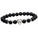 Young &amp; Forever Mothers Day Gifts D'vine Lava Rock Stone Silver Leopard Bracelet for Mens, Womens, Boys, Girls