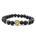 Young &amp; Forever Alpha Domain Natural Stone Beaded Bracelet for Men - Men's Hand Kadas &amp; Healing Crystal Bead Bracelets with Metallic Charms (Pack of 1)