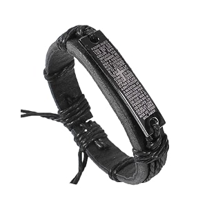 young amp forever men39s genuine leather bracelet  vintage braided cord gothic punk cross dual dragon eagle motif amp skeletal scale metallic cuff wristband adjustable multi-layer jewelry