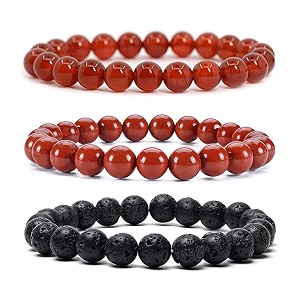young amp forever natural healing crystal bracelet set for men amp women - 8mm round gemstone beads for reiki yoga amp meditation - pack of 3 choose your chakra