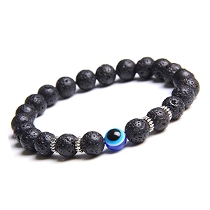 young amp forever natural lava stone bracelet for men amp women  original black volcanic rock healing stone  reiki energized crystal bracelet for anxiety root chakra amp positive energy  handmade gift for him amp her