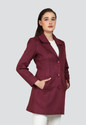YOUNG CLUB CLASSIC Women Solid Single Breasted Casual Blazer (Maroon)