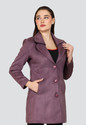 YOUNG CLUB CLASSIC Women Solid Single Breasted Casual Blazer (Purple)