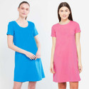 Young trendz Women Nighty (Blue, Pink)