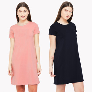 young trendz women nighty pink black